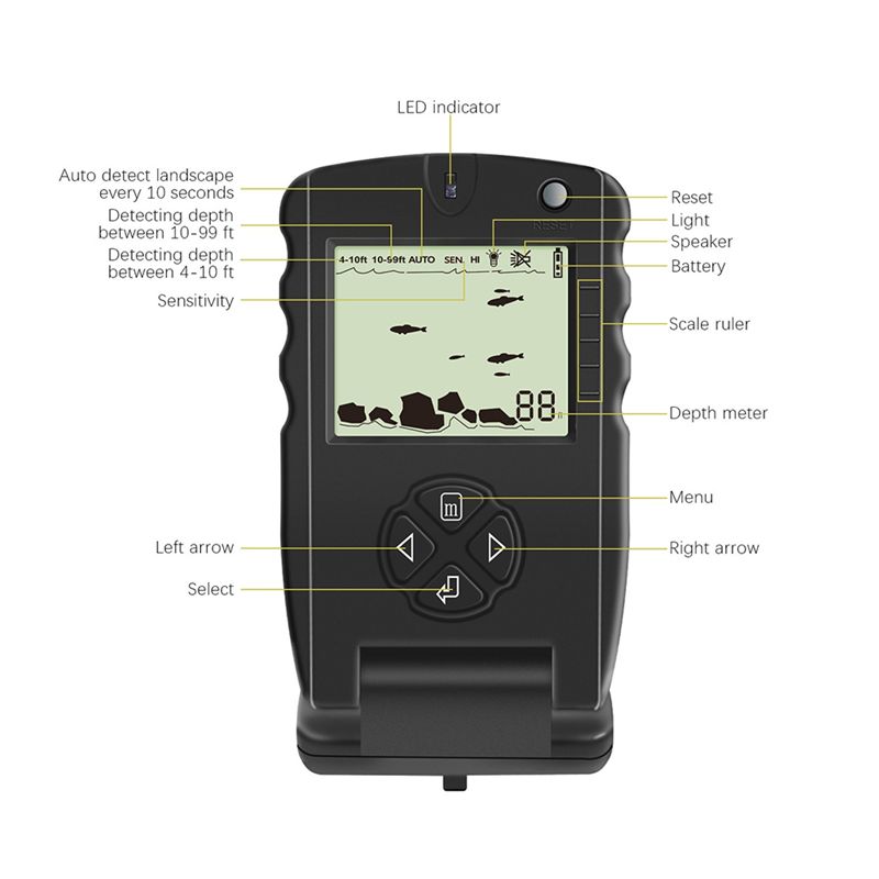 New Portable Fish Finder, Ice  - Fishing Depth Finder ulasan dan harga