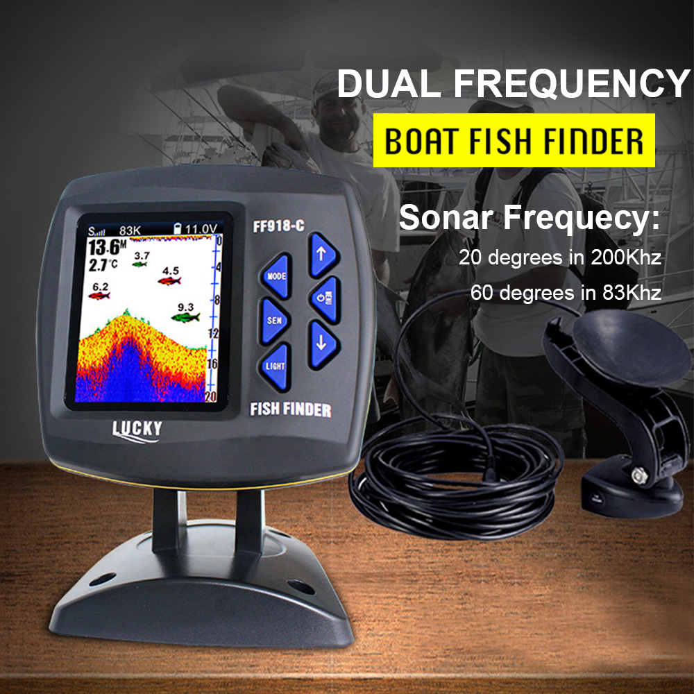 FF918-C100DS Color Screen Wire - Fishing Depth Finder ulasan dan harga