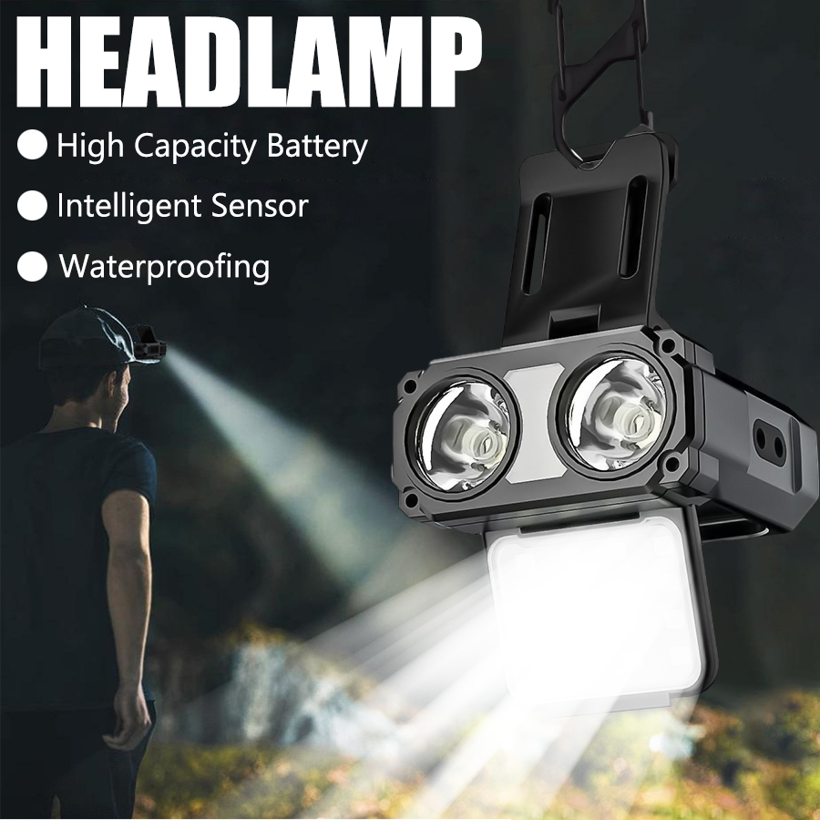 Sensor COB LED Headlamp Cap Cl - Fishing Light ulasan dan harga