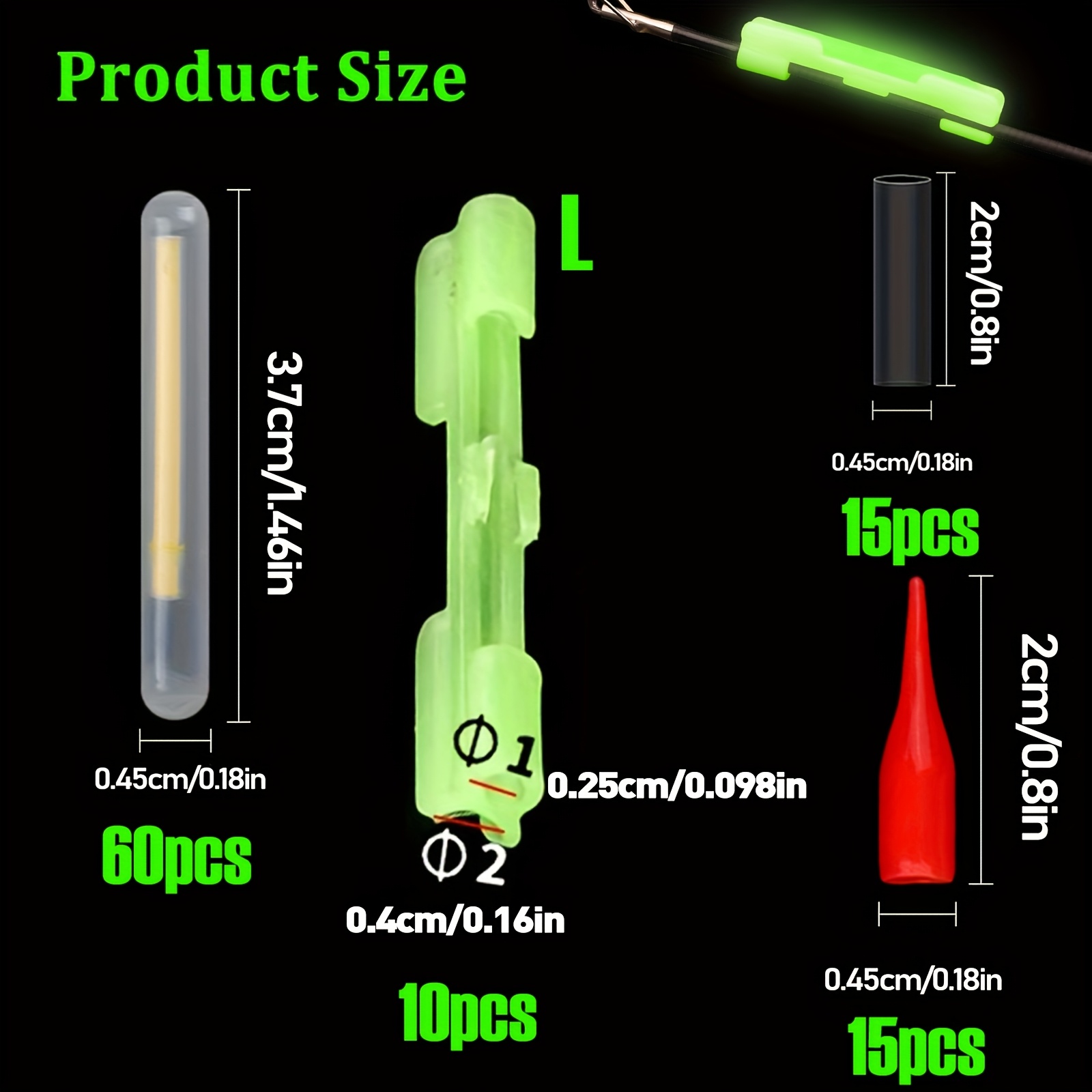 100PCS Fishing Glow Sticks Set - Fish Alarm ulasan dan harga